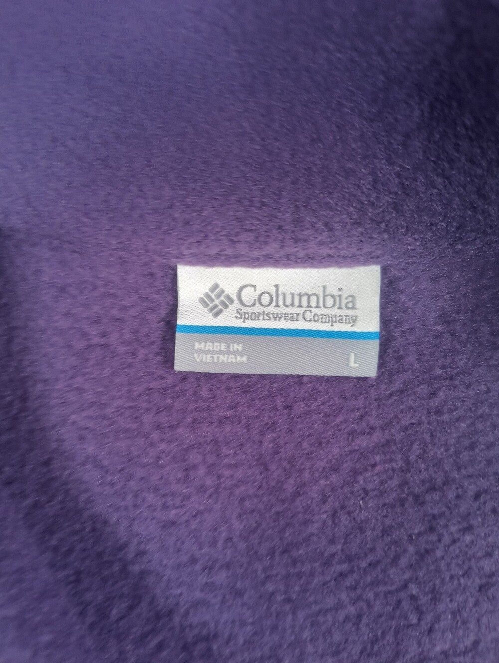 Columbia fleece zip vest, purple, women's large - Picture 2 of 15